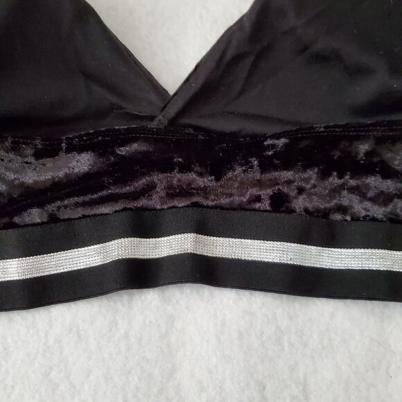 Panty & Bra Set 3X Black Velour Silver Trim Sexy rue21 - Picture 11 of 14